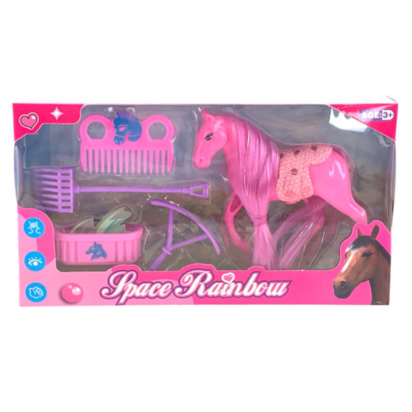 Imagen de Caballo con accesorios, 5 piezas, en caja