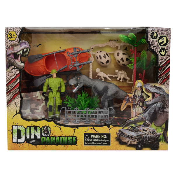 Imagen de Arqueólogo con dinosaurio y accesorios, en caja