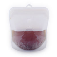 Imagen de Bolsa de silicona reutilizable para alimentos  1000ml, para freezer o micoroondas, varios colores