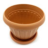 Imagen de Maceta de plástico redonda, 22cm, con plato