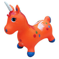 Imagen de Inflable saltarín unicornio con luz y sonido, 1400g, varios colores