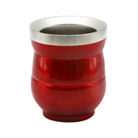Imagen de Mate Berlina, 140ml doble pared de acero inoxidable, ROJO, en caja