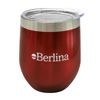 Imagen de Mate con tapa 220ml Berlina ROJO, doble pared de acero inoxidable en caja