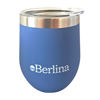 Imagen de Mate con tapa 220ml Berlina AZUL, doble pared de acero inoxidable en caja
