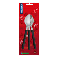 Imagen de Cubiertos cucharas de postre x3 en blister acero inoxidable NEGRO, ELEGANCE MARTINAZZO