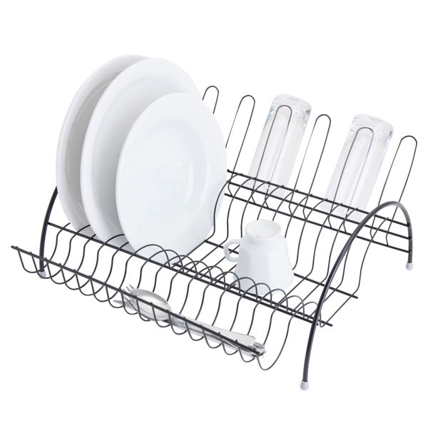 Imagen de Escurridor de platos de acero inoxidable NEGRO, MARTINAZZO
