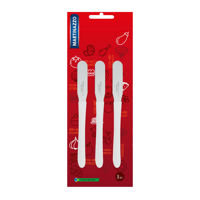 Imagen de Cuchillo espátula para untar x3 en blister BLANCO, ELEGANCE MARTINAZZO