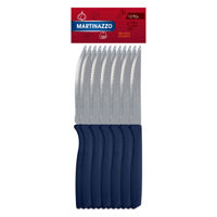Imagen de Cubiertos cuchillo de mesa x12 en bolsa acero  inoxidable AZUL, PIEMONTE MARTINAZZO