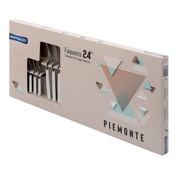 Imagen de Cubiertos juego x24 acero inox en caja BLANCO, PIEMONTE MARTINAZZO