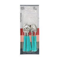 Imagen de Cubiertos cucharas de té x3 en blister acero inoxidable VERDE, UNA MARTINAZZO