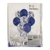 Imagen de Globos surtidos x8 12" feliz cumpleaños y confetti, varios colores