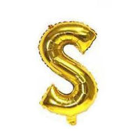 Imagen de Globo metalizado 16" letra S DORADO
