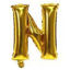 Imagen de Globo metalizado 32" letra N DORADO