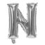 Imagen de Globo metalizado 32" letra N PLATEADO