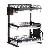 Imagen de Escurridor de platos de metal, 3 niveles con estantes, para amurar a la pared, en caja