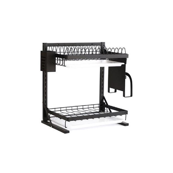 Imagen de Escurridor de platos de metal, 2 niveles  estantes para amurar a la pared, en caja