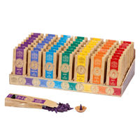Imagen de Incienso cono x40 con soporte de madera CHAKRA&LUCK, DISPLAY x56 7 fragancias