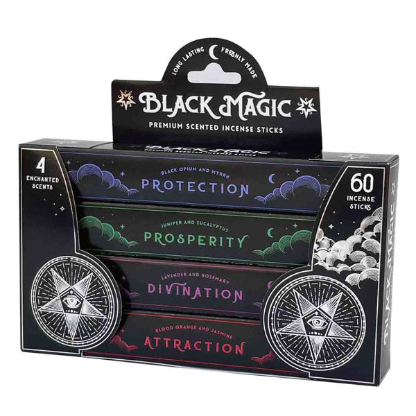 Imagen de Incienso palitos 15x4 BLACK MAGIC, CAJAx12, 4 fragancias