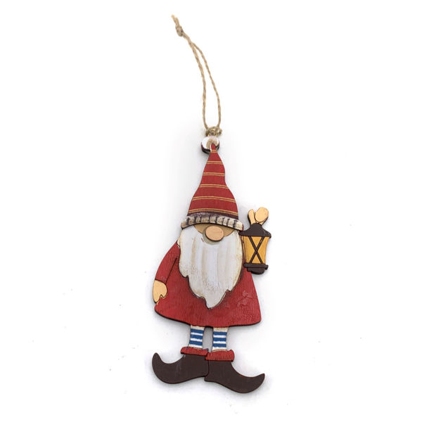 Imagen de Adorno navideño de madera, duende