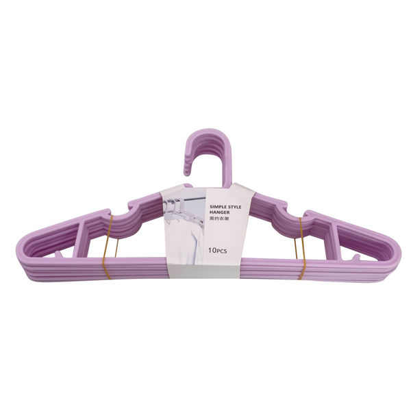 Imagen de Percha de plástico x10 varios colores
