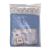 Imagen de Cortina de baño con 12 aros de plástico, de PEVA, varios diseños, en bolsa
