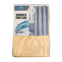 Imagen de Cortina de baño con 12 aros de plástico, de PEVA, varios colores, en bolsa