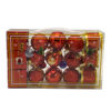 Imagen de Bolas navideñas y adornos surtidos x15, 4cm, en caja de mica, varios colores