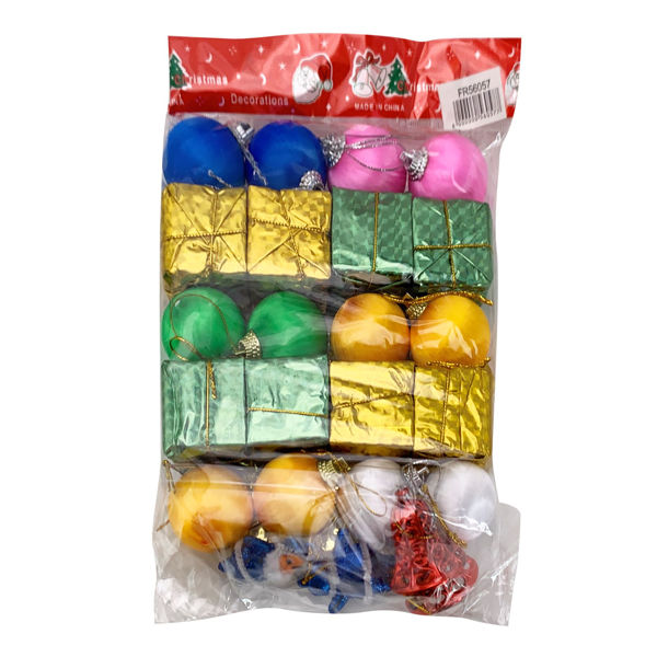 Imagen de Adorno navideño surtido x24, 3.5cm, en bolsa