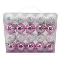 Imagen de Bolas navideñas x20 4cm, surtidas en caja de PVC