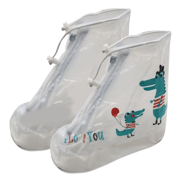 Imagen de Protector cubre zapatos 20cm largo de PVC con cierre, en bolsa varios diseños