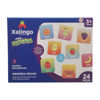 Imagen de Juego de mesa, memoria, frutas 24 piezas de madera, XALINGO, en caja