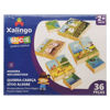 Imagen de Puzzle de madera, 36 cubos, 4 puzzles granja XALINGO, en caja