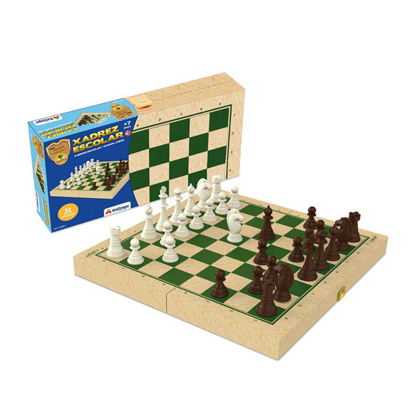 Imagen de Juego de mesa, ajedrez, tablero de madera, XAlingo