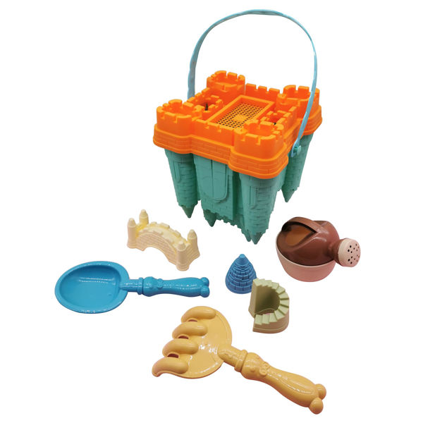 Imagen de Juego de playa, balde castillo, 7 piezas, en red
