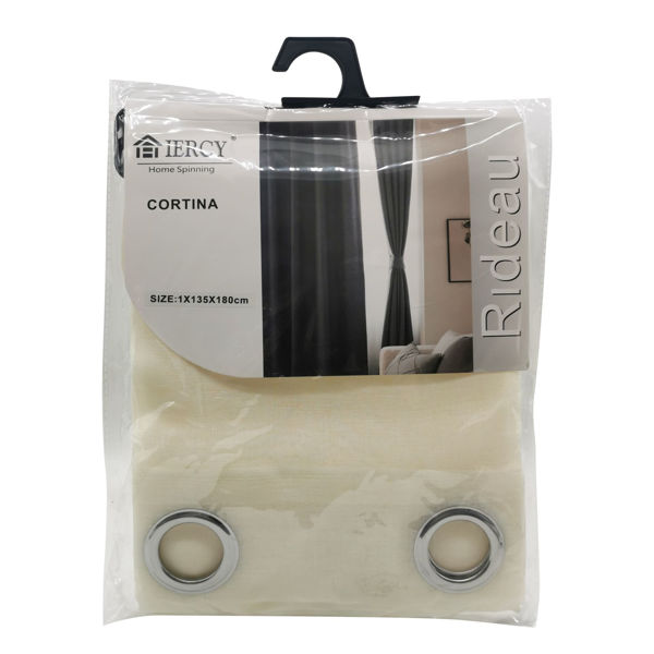 Imagen de Cortina de voile 135x180, BEIGE, en cartón