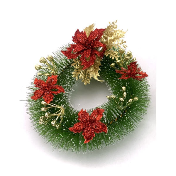 corona de navidad 20cm roja