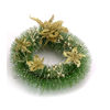 corona de navidad 20cm dorada