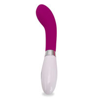 Imagen de Vibrador consolador de silicona a pilas 2AAA, eje curvo 12cm 10 velocidades en caja XXOO 2 colores