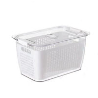 Imagen de Caja organizadora de acrílico, con escurridor y divisiones, en caja