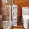 Imagen de Mueble organizador de madera 4 niveles, con dispensador de papel