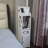 Imagen de Mueble organizador de madera 4 niveles, con dispensador de papel