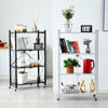 Imagen de Mueble estantería de metal plegable con ruedas, 4 estantes BLANCO, en caja
