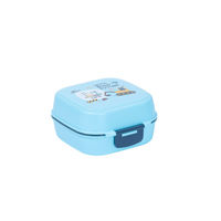 Imagen de Vianda recipiente de plástico, 2 niveles con cuchara en bolsa varios colores