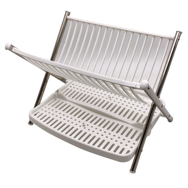 Imagen de Escurridor de platos de plástico, plegable, en caja