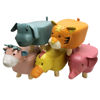 Imagen de Banquito de madera 4 patas, forrado PU varios diseños de animales en bolsa
