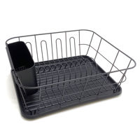 Imagen de Escurridor de metal para platos, con bandeja, en bolsa