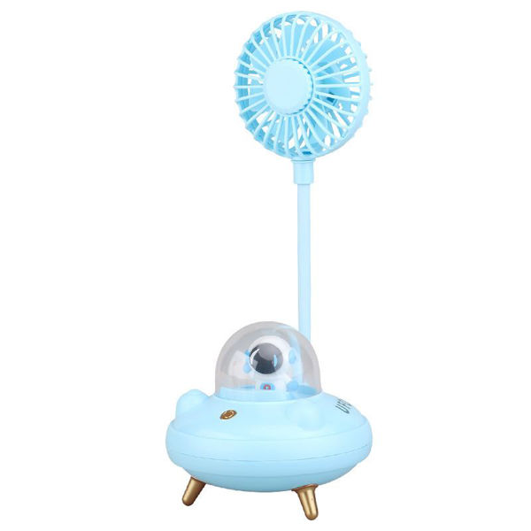 Imagen de Lámpara led flexible, con ventilador, veladora recargable con cable USB, en caja diseño astronauta varios colores