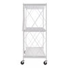 Imagen de Mueble estantería de metal plegable con ruedas, 3 estantes BLANCO en caja