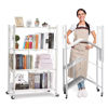 Imagen de Mueble estantería de metal plegable con ruedas, 3 estantes BLANCO en caja