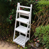 Imagen de Mueble estantería de madera plegable, 4 estantes BLANCO varios colores